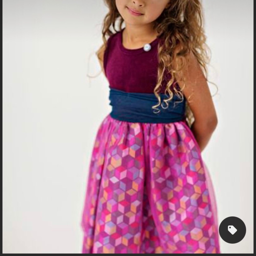 Matilda Jane Paint By Numbers color block girls dress